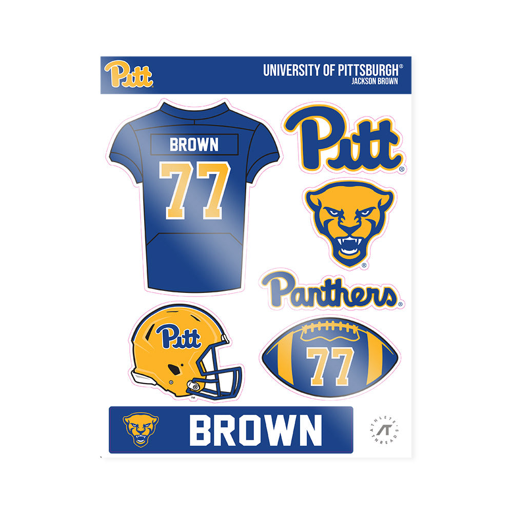 Pittsburgh - NCAA Football : Jackson Brown - Sticker Sheet-0