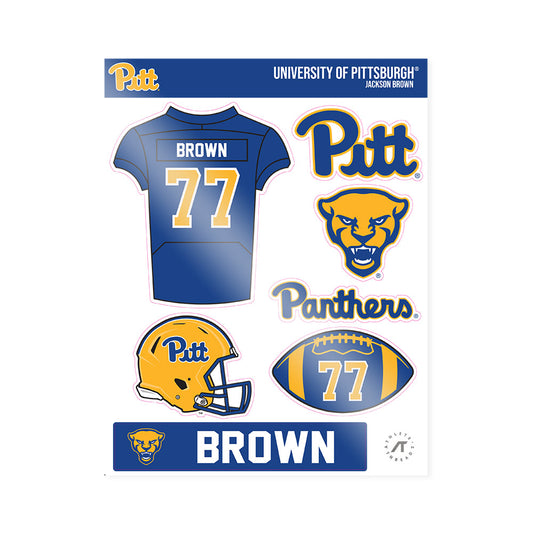 Pittsburgh - NCAA Football : Jackson Brown - Sticker Sheet-0