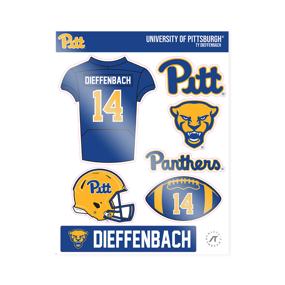 Pittsburgh - NCAA Football : Ty Dieffenbach - Sticker Sheet-0