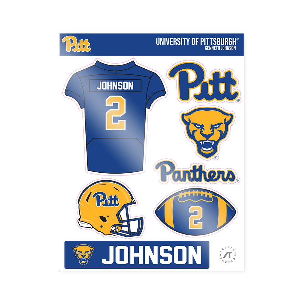 Pittsburgh - NCAA Football : Kenneth Johnson - Sticker Sheet-0