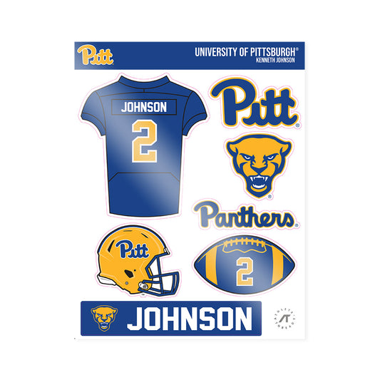 Pittsburgh - NCAA Football : Kenneth Johnson - Sticker Sheet-0