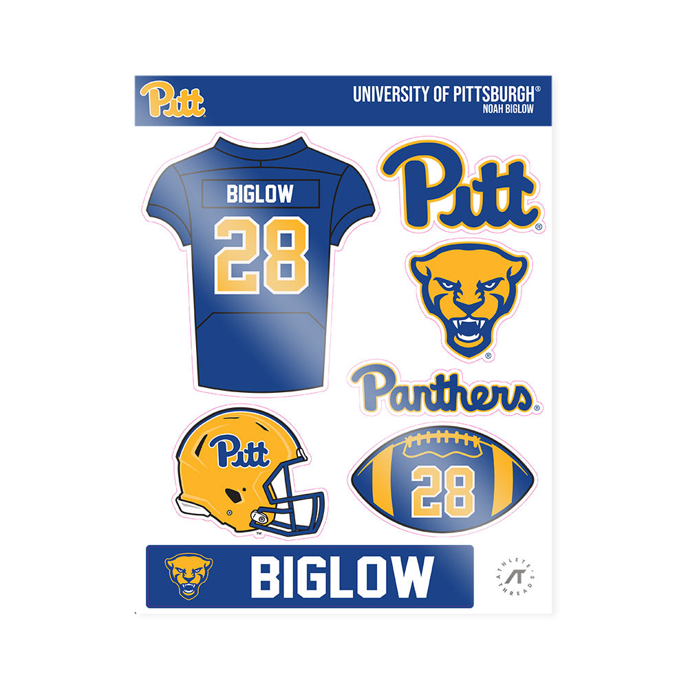 Pittsburgh - NCAA Football : Noah Biglow - Sticker Sheet-0