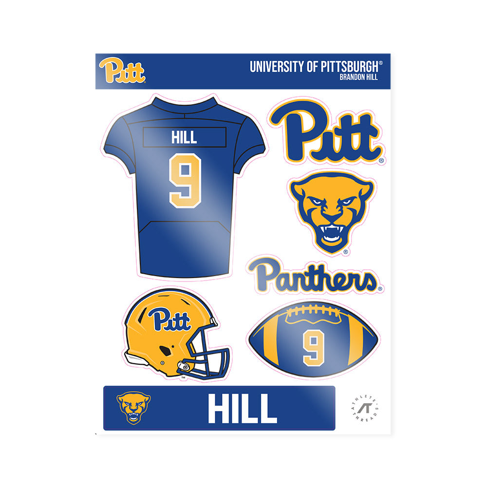 Pittsburgh - NCAA Football : Brandon Hill - Sticker Sheet-0