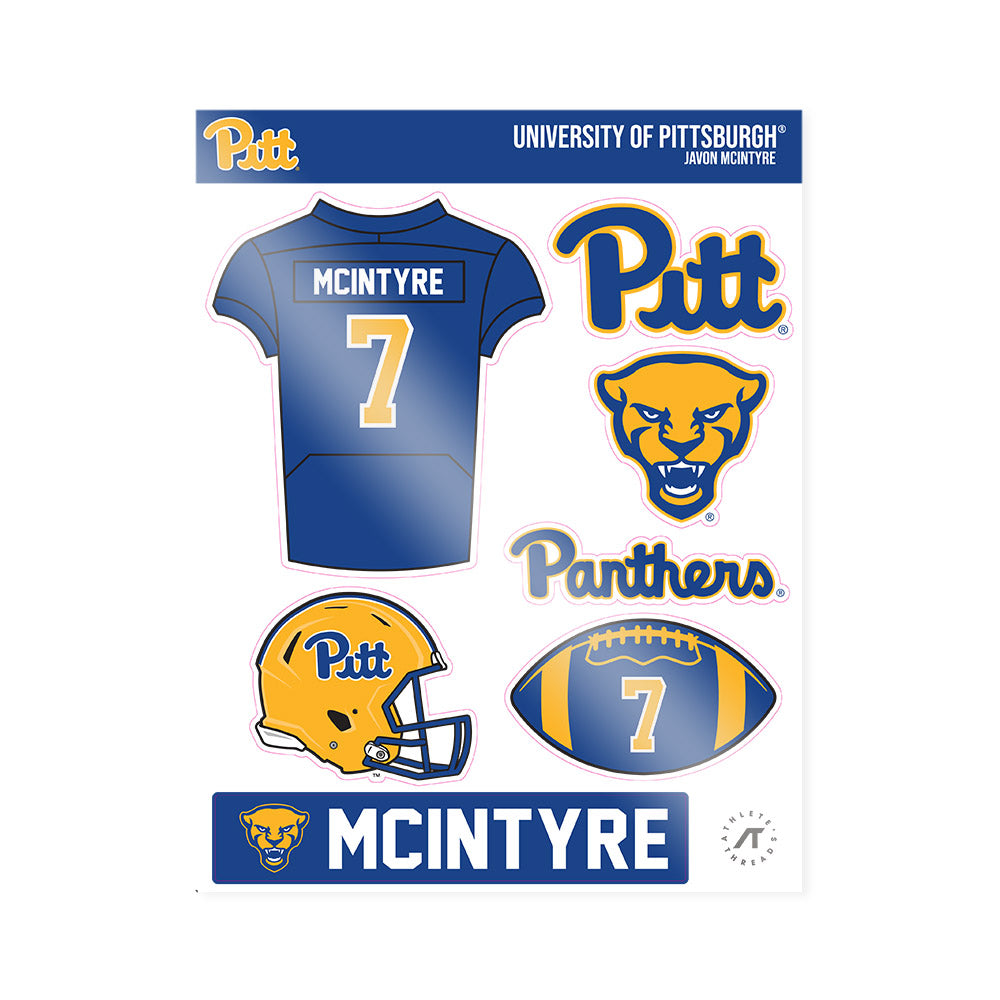 Pittsburgh - NCAA Football : Javon Mcintyre - Sticker Sheet-0