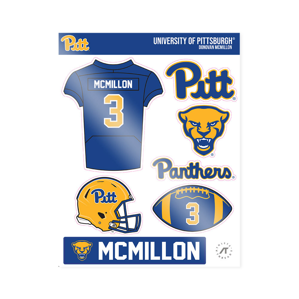 Pittsburgh - NCAA Football : Donovan McMillon - Sticker Sheet-0