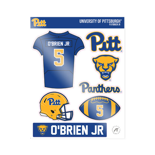 Pittsburgh - NCAA Football : PJ O'Brien Jr - Sticker Sheet-0