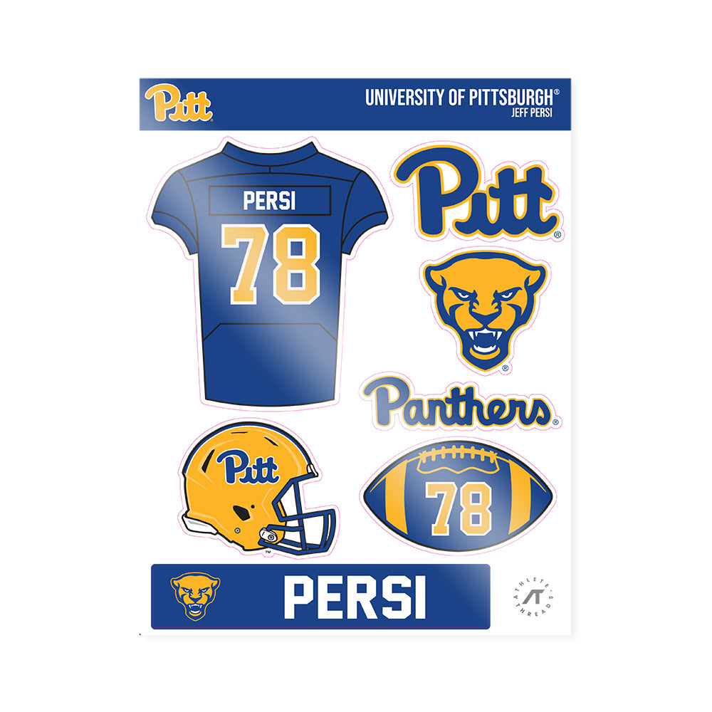 Pittsburgh - NCAA Football : Jeff Persi - Sticker Sheet-0