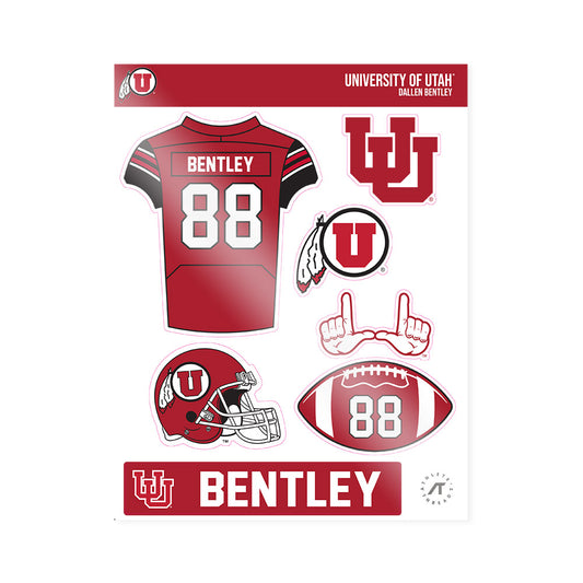 Utah - NCAA Football : Dallen Bentley - Sticker Sheet-0