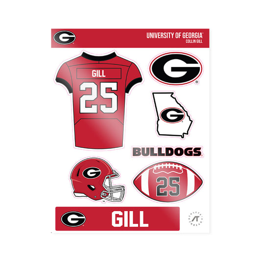 Georgia - NCAA Football : Collin Gill - Sticker Sheet-0