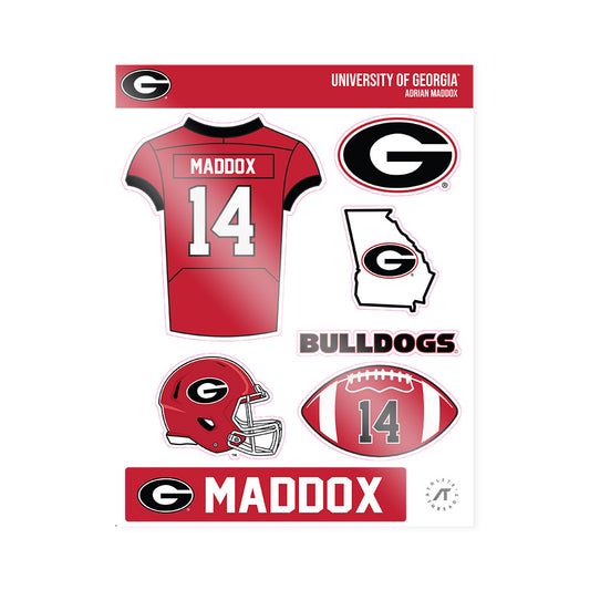 Georgia - NCAA Football : adrian maddox - Sticker Sheet-0