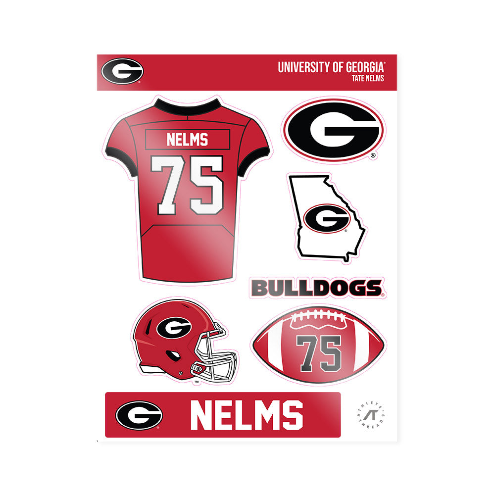 Georgia - NCAA Football : Tate Nelms - Sticker Sheet-0