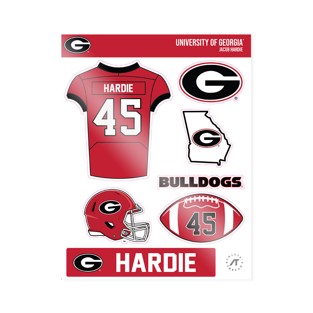 Georgia - NCAA Football : Jacob Hardie - Sticker Sheet-0