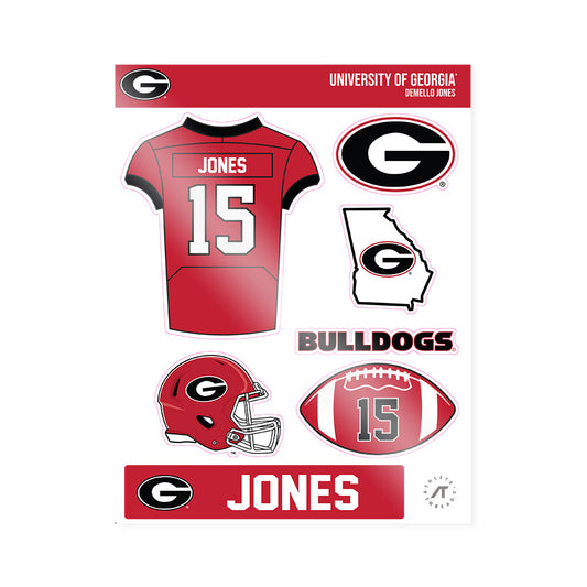 Georgia - NCAA Football : Demello Jones - Sticker Sheet-0