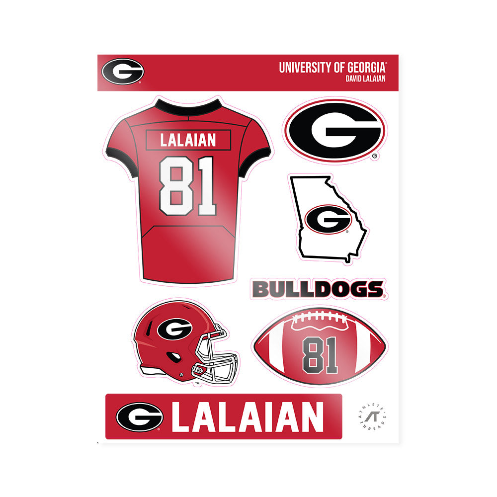 Georgia - NCAA Football : David Lalaian - Sticker Sheet-0