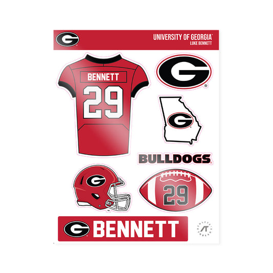 Georgia - NCAA Football : Luke Bennett - Sticker Sheet-0