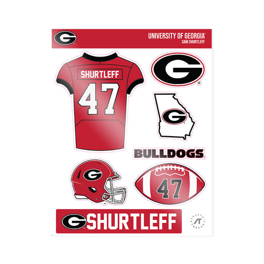 Georgia - NCAA Football : Sam Shurtleff - Sticker Sheet-0