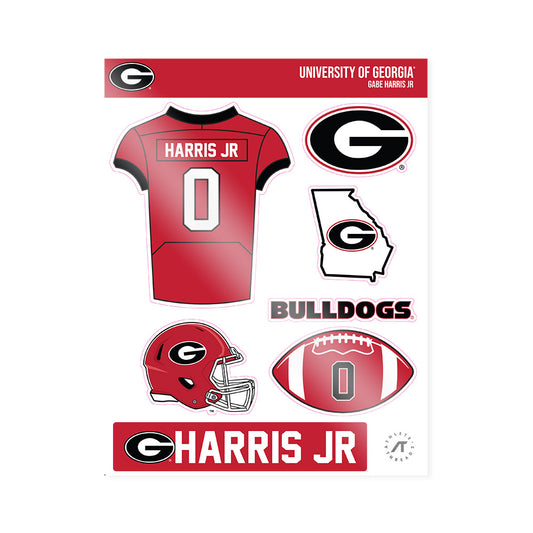 Georgia - NCAA Football : Gabe Harris Jr - Sticker Sheet-0