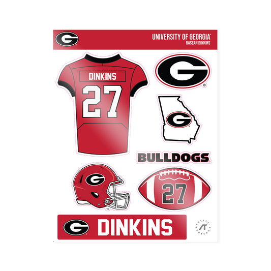 Georgia - NCAA Football : Rasean Dinkins - Sticker Sheet-0