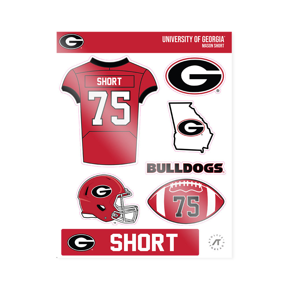 Georgia - NCAA Football : Mason Short - Sticker Sheet-0