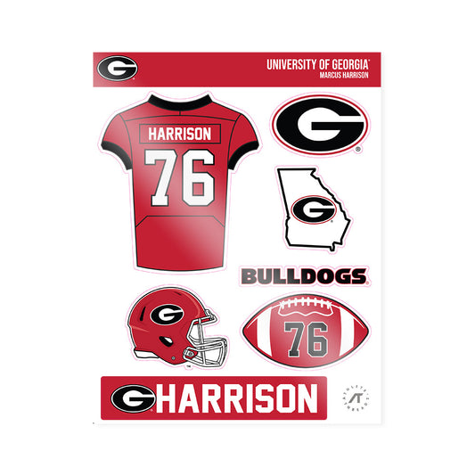 Georgia - NCAA Football : Marcus Harrison - Sticker Sheet-0