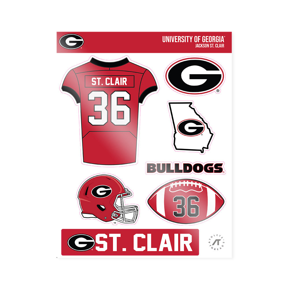 Georgia - NCAA Football : Jackson St. Clair - Sticker Sheet-0