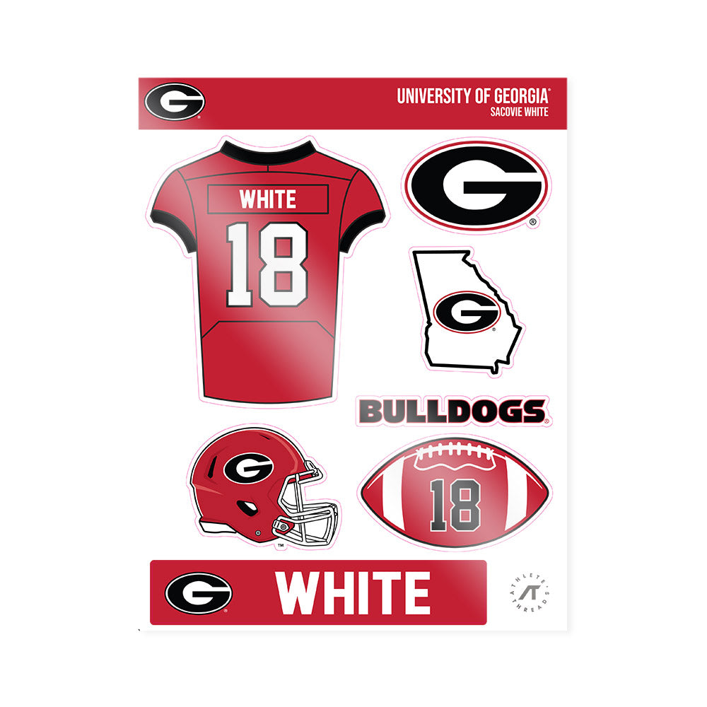 Georgia - NCAA Football : Sacovie White - Sticker Sheet-0