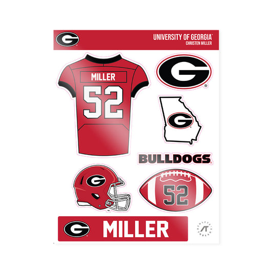 Georgia - NCAA Football : Christen Miller - Sticker Sheet-0