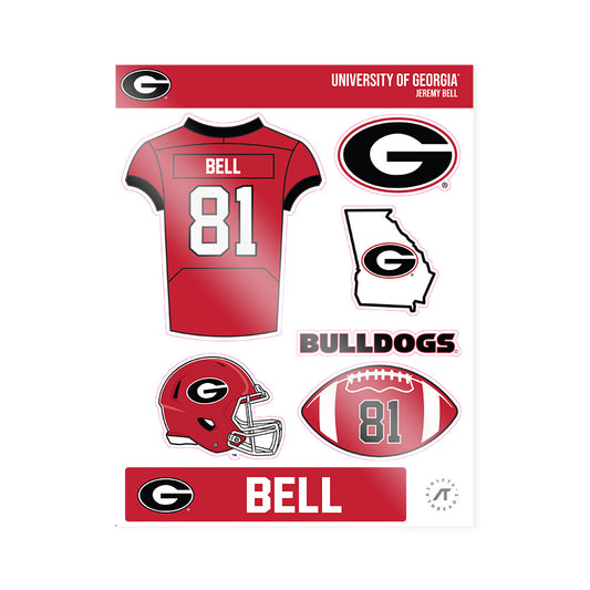 Georgia - NCAA Football : Jeremy Bell - Sticker Sheet-0