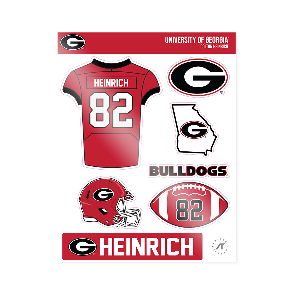 Georgia - NCAA Football : Colton Heinrich - Sticker Sheet-0