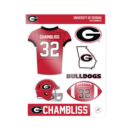 Georgia - NCAA Football : Chaz Chambliss - Sticker Sheet-0