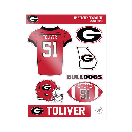 Georgia - NCAA Football : Malachi Toliver - Sticker Sheet-0