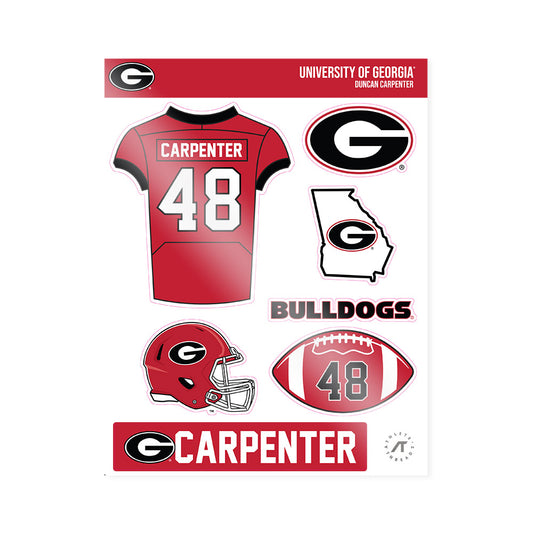 Georgia - NCAA Football : Duncan Carpenter - Sticker Sheet-0