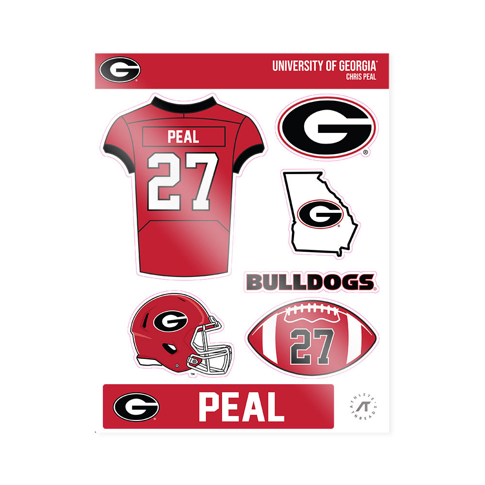 Georgia - NCAA Football : Chris Peal - Sticker Sheet-0