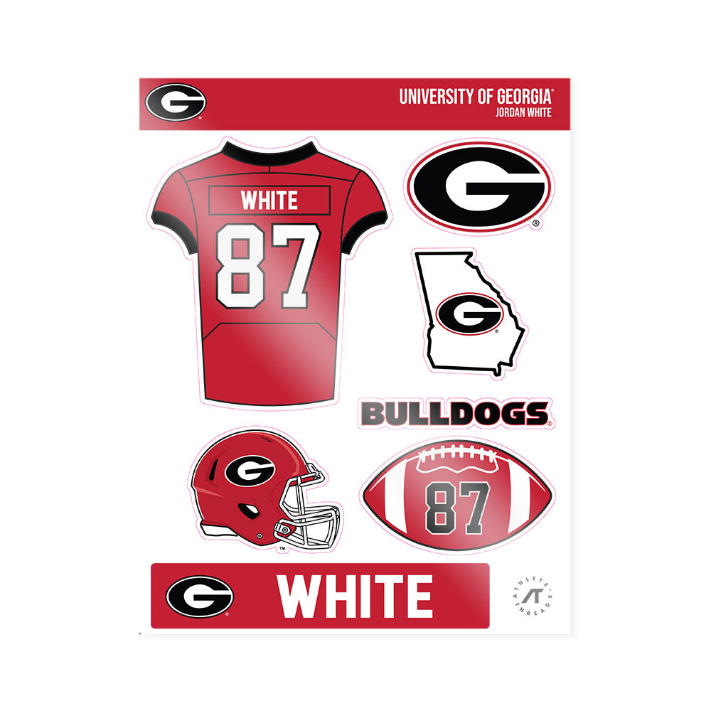 Georgia - NCAA Football : Jordan White - Sticker Sheet-0