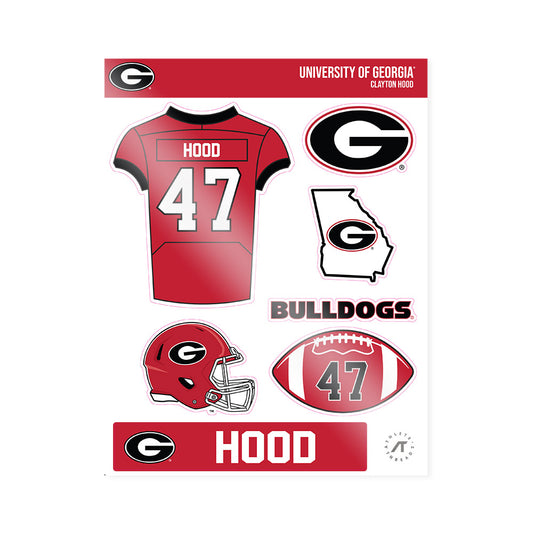 Georgia - NCAA Football : Clayton Hood - Sticker Sheet-0
