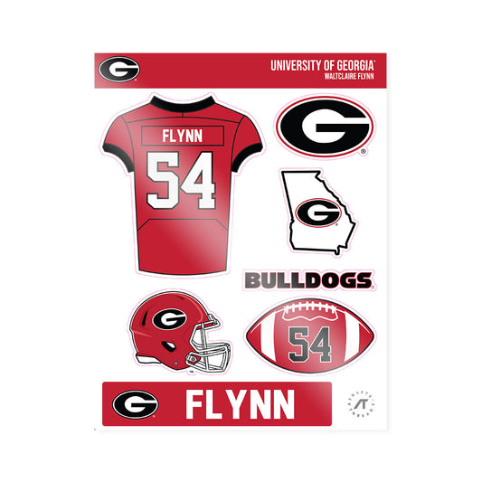 Georgia - NCAA Football : Waltclaire Flynn - Sticker Sheet-0
