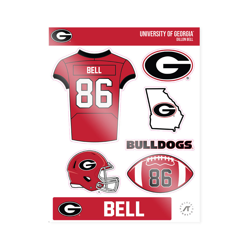 Georgia - NCAA Football : Dillon Bell - Sticker Sheet-0