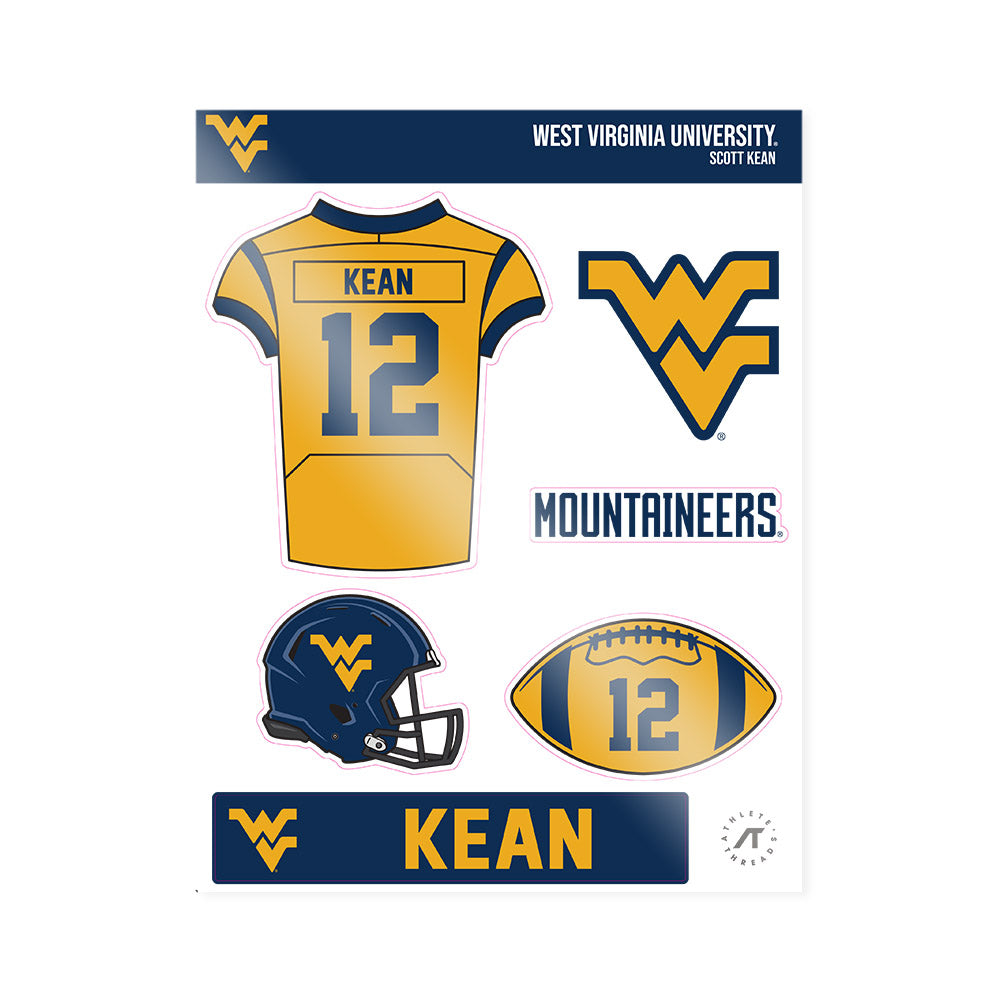 West Virginia - NCAA Football : Scott Kean - Sticker Sheet-0