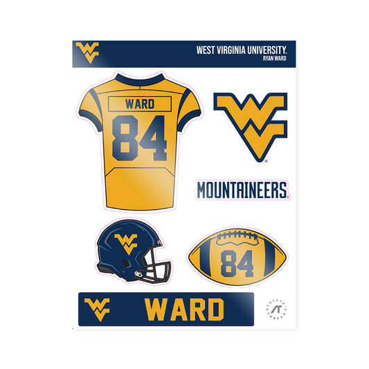 West Virginia - NCAA Football : Ryan Ward - Sticker Sheet-0