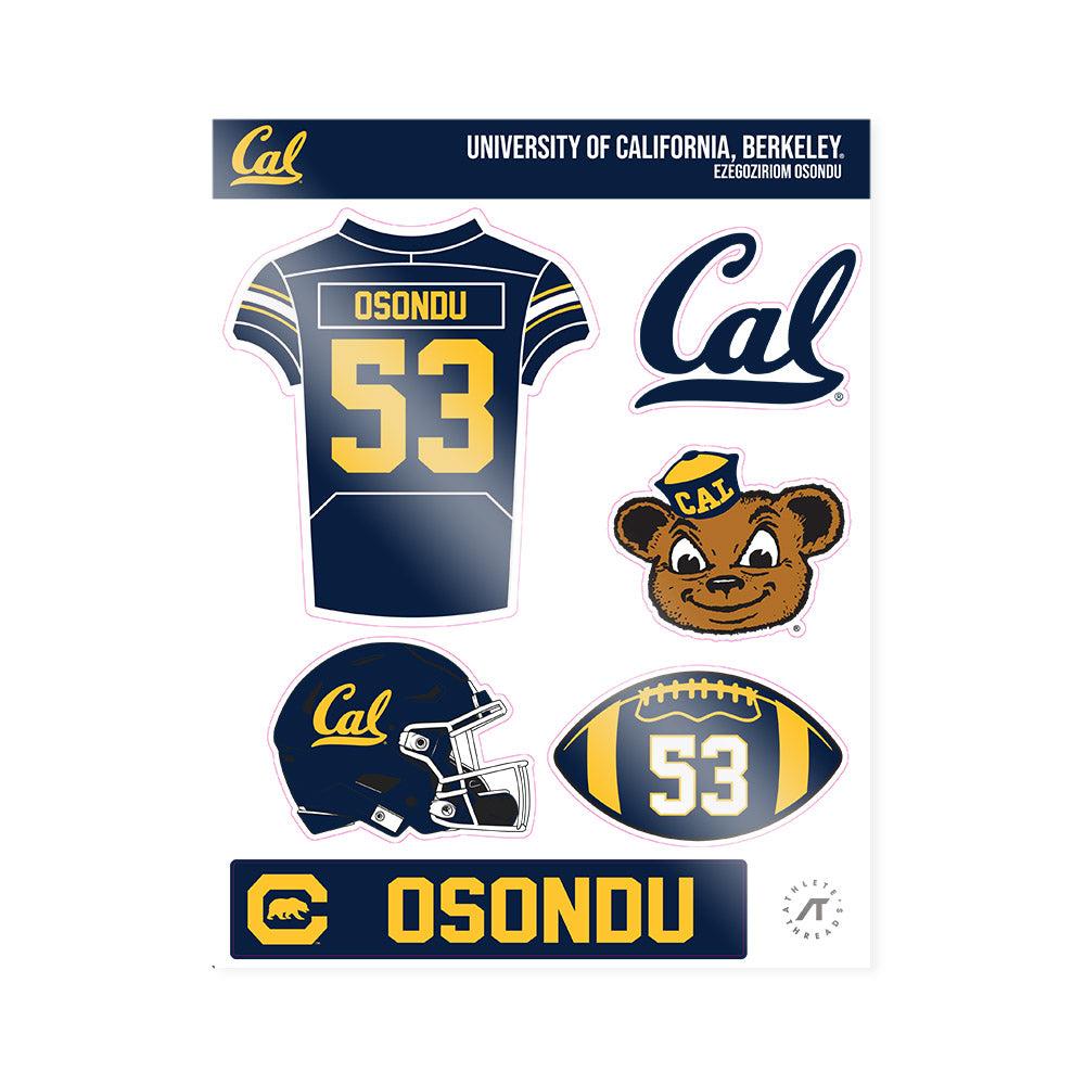UC Berkeley - NCAA Football : ezegoziriom osondu - Sticker Sheet-0