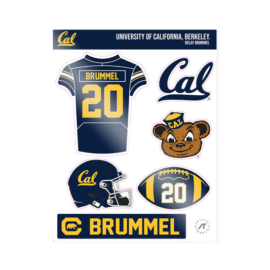 UC Berkeley - NCAA Football : Belay Brummel - Sticker Sheet-0