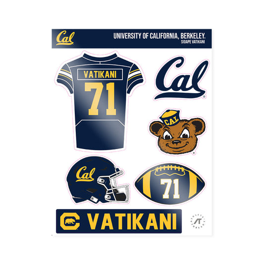 UC Berkeley - NCAA Football : Sioape Vatikani - Sticker Sheet-0