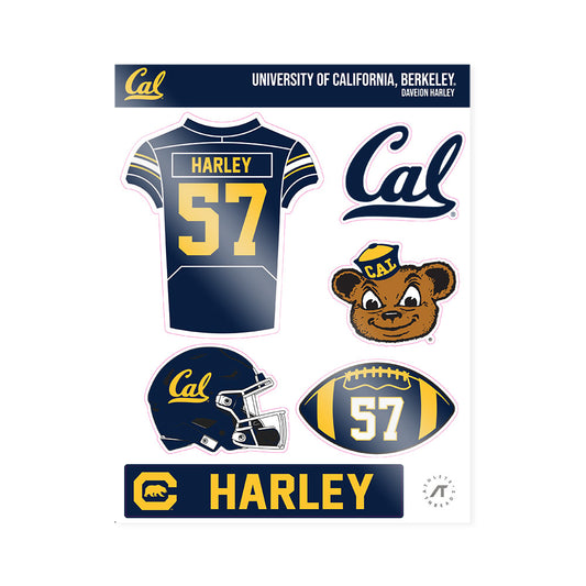 UC Berkeley - NCAA Football : Daveion Harley - Sticker Sheet-0