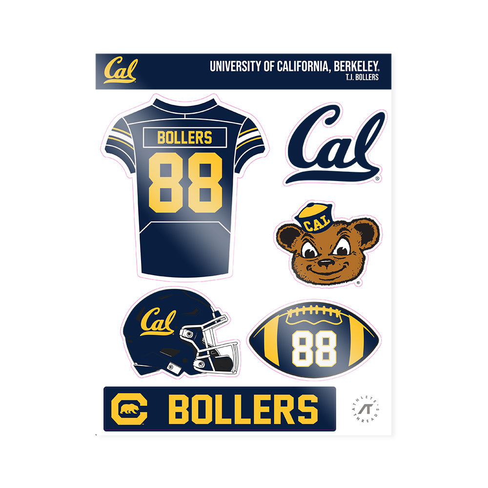 UC Berkeley - NCAA Football : T.J. Bollers - Sticker Sheet-0