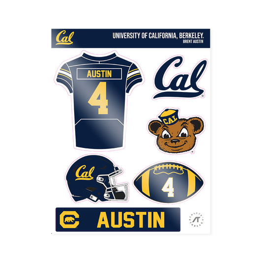 UC Berkeley - NCAA Football : Brent Austin - Sticker Sheet-0