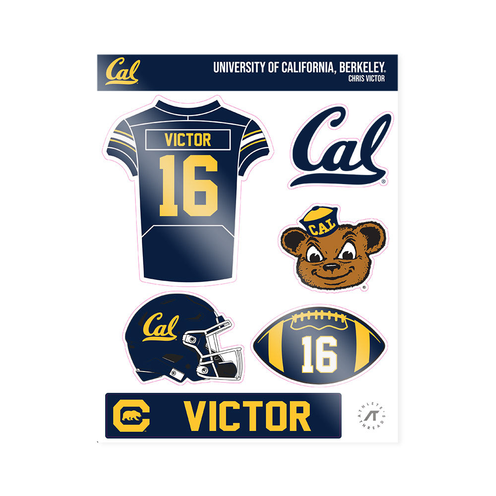 UC Berkeley - NCAA Football : Chris Victor - Sticker Sheet-0