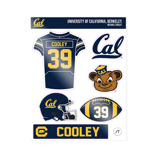 UC Berkeley - NCAA Football : Michael Cooley - Sticker Sheet-0
