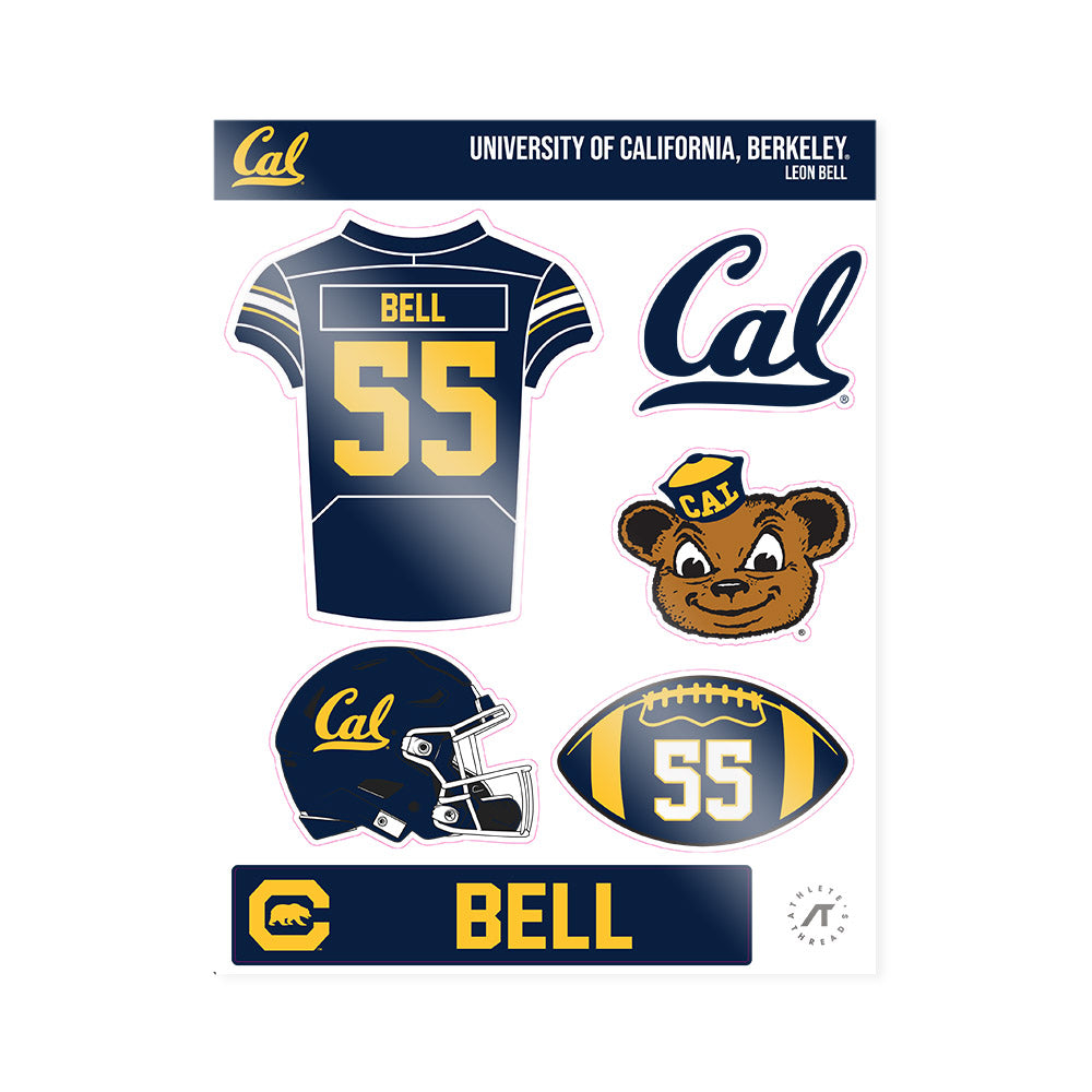 UC Berkeley - NCAA Football : Leon Bell - Sticker Sheet-0