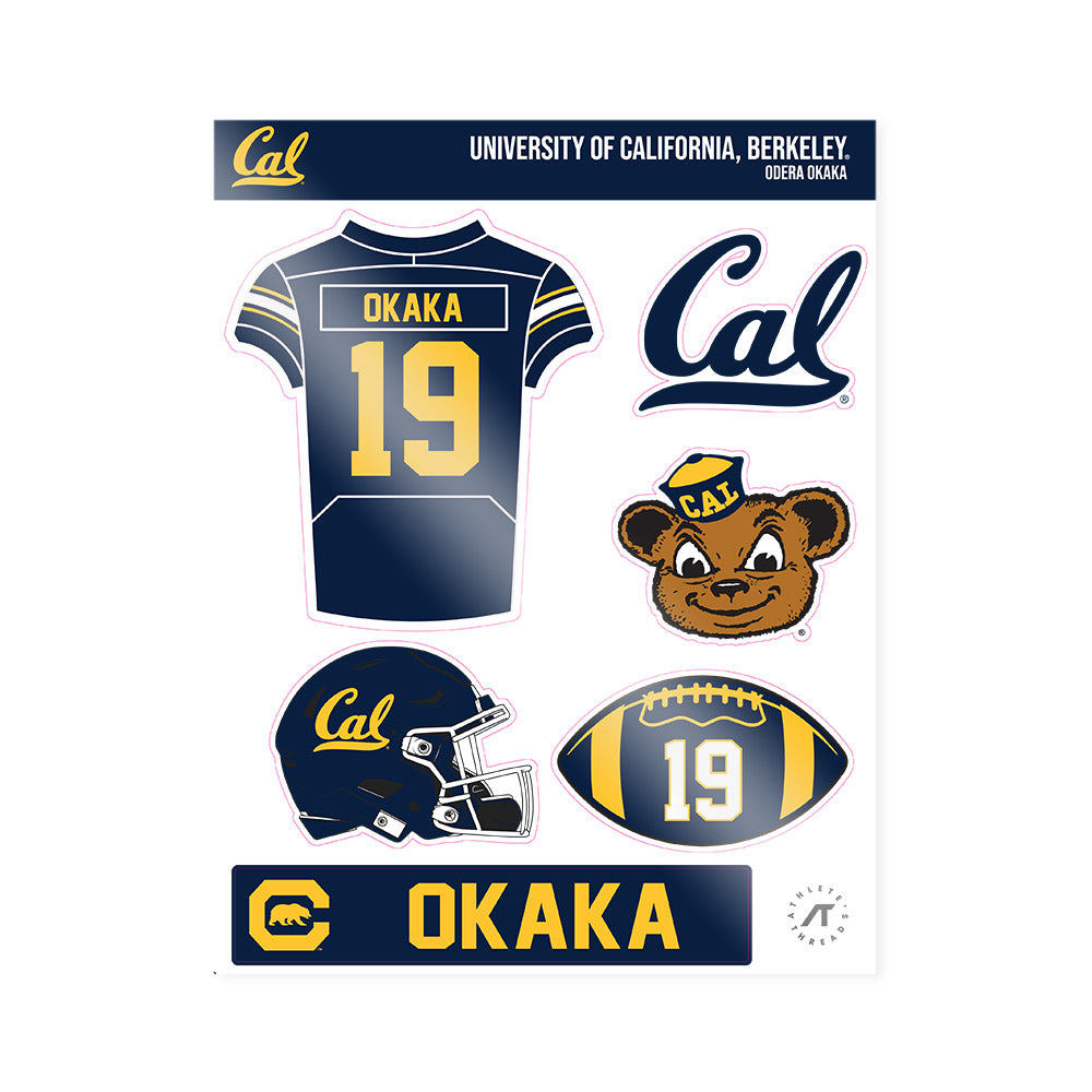 UC Berkeley - NCAA Football : Odera Okaka - Sticker Sheet-0