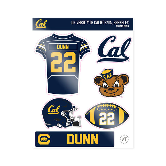 UC Berkeley - NCAA Football : Tristan Dunn - Sticker Sheet-0